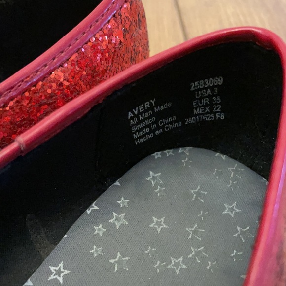 Red Sparkle Flats - Picture 2 of 3